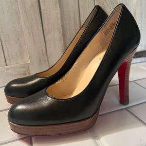 Oh deer Marylin Elegant Black Leather Heels